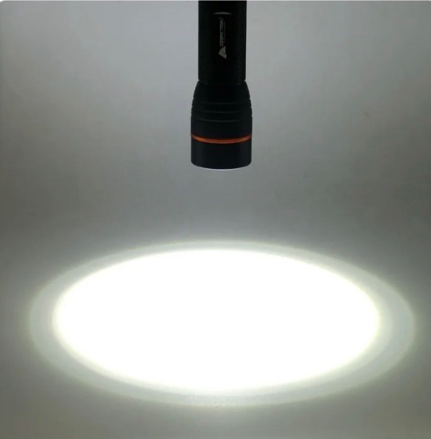 Ozark Trail 420 Lumen LED Flashlight Focus Beam IPX4 Waterproof + Batteries