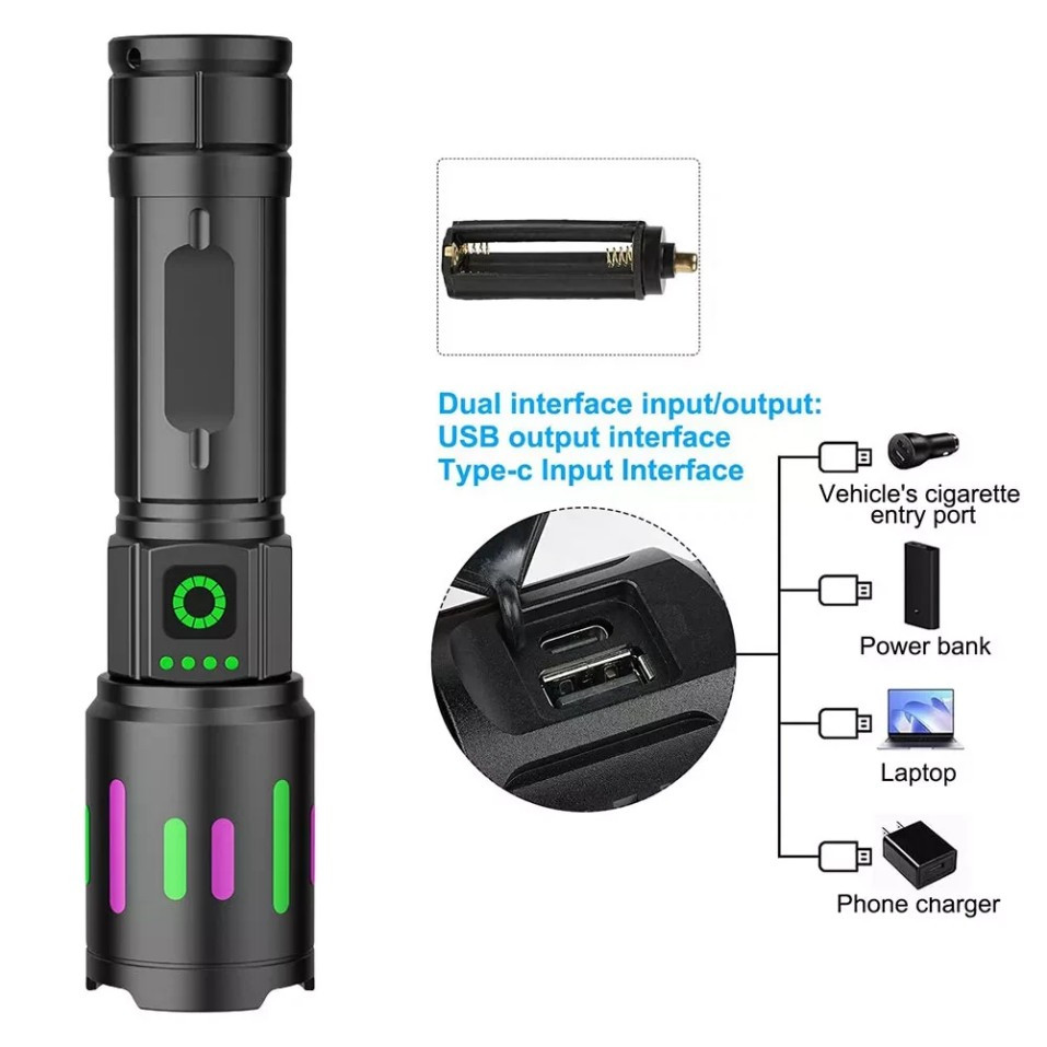 350000000 Lumen Super Bright LED Tactical Flashlight Rechargeable Work Light-*