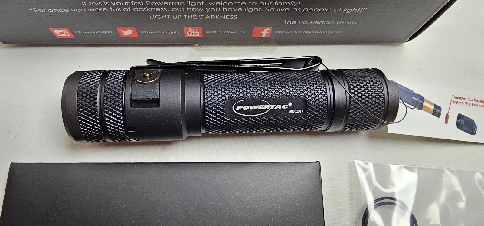 Powertac W.O.F.T. WOFT 1200 Lumens Flashlight Light Self Defense