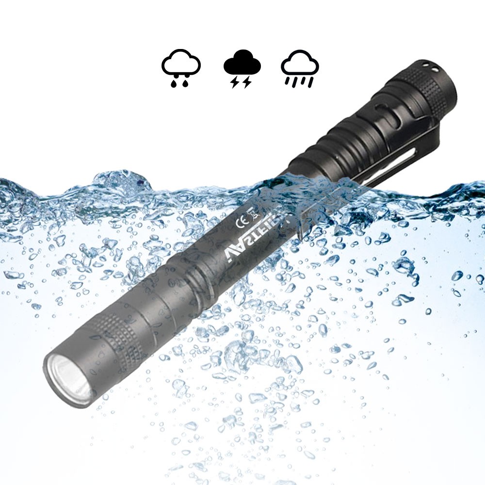 2x Portable 395nm UV Light Flashlight Penlight Black Light Clip Pen Light Torch