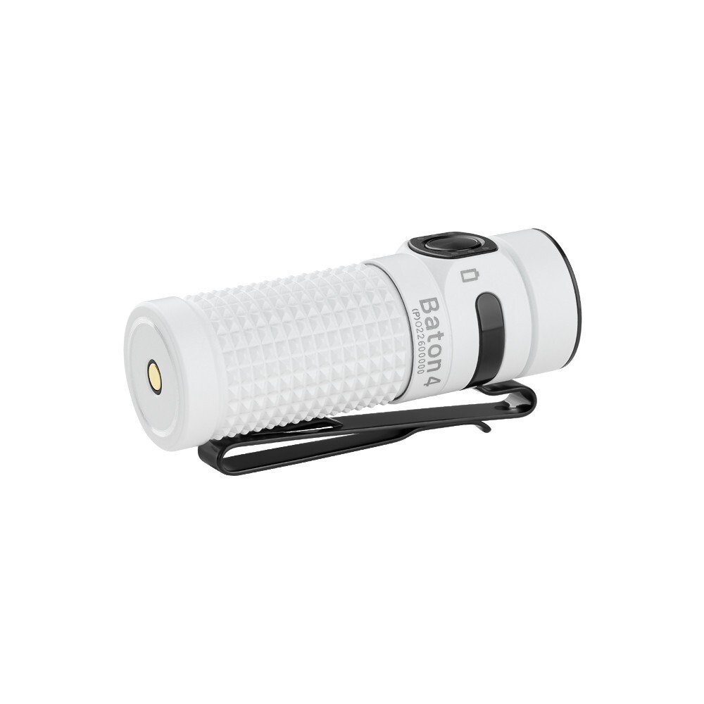 Olight Baton 4 Premium White Flashlight w/Charging Case & I1R 2 EOS Desert Tan