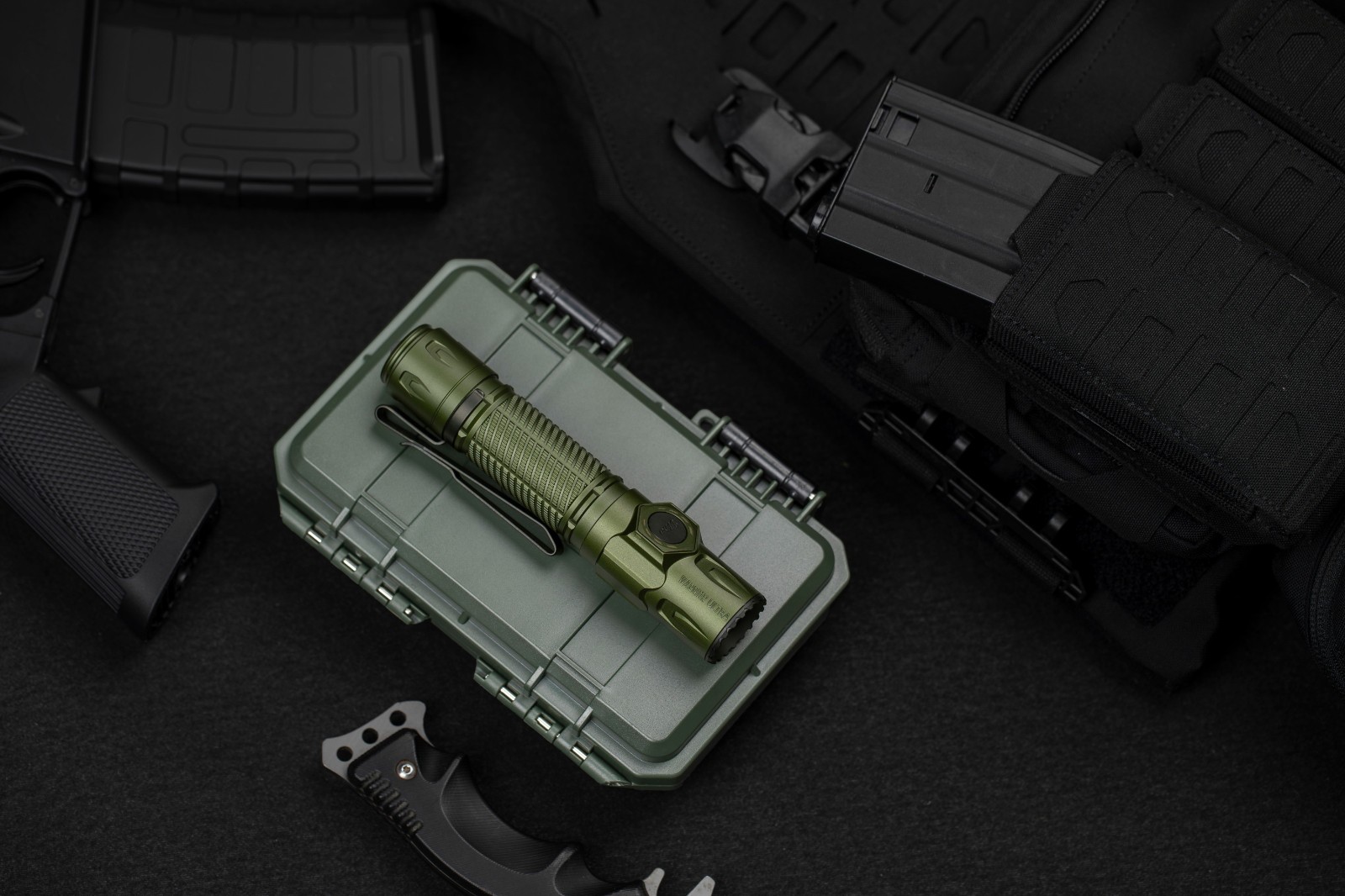 Olight Warrior Ultra OD Green 2500 Lumens Tactical Flashlight with OAL Material