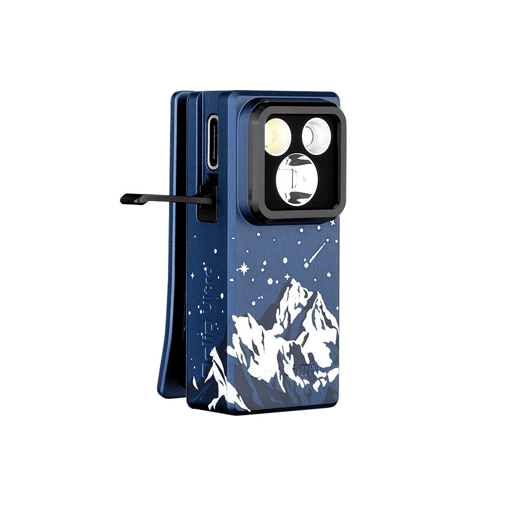 Olight Oclip Ultra Snowy Summit Clip-On Light & U1 Pro Multitool Carbon Fiber