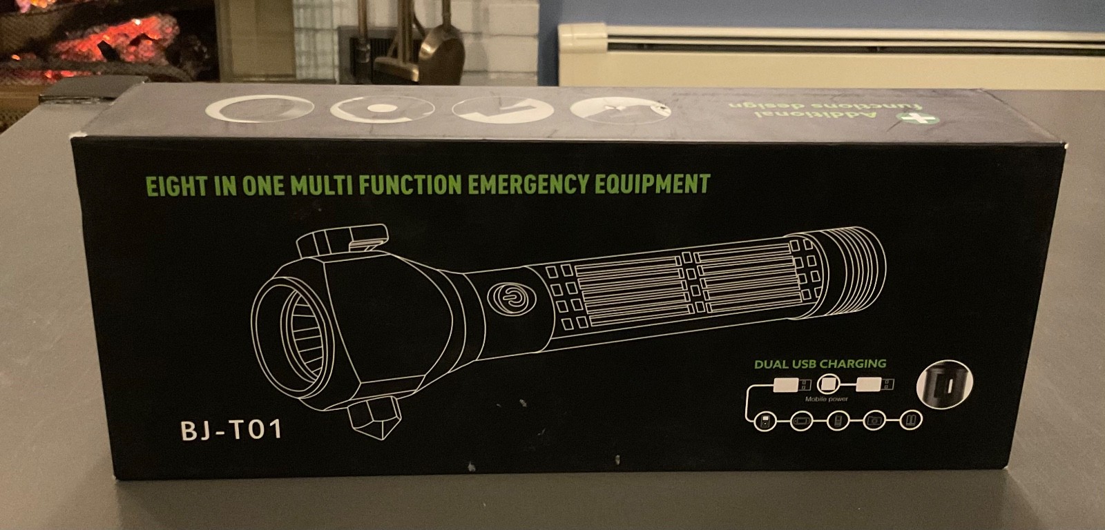 Serjur Multi Functional LED Flashlight 8 in 1 Emergency Equipment NEW