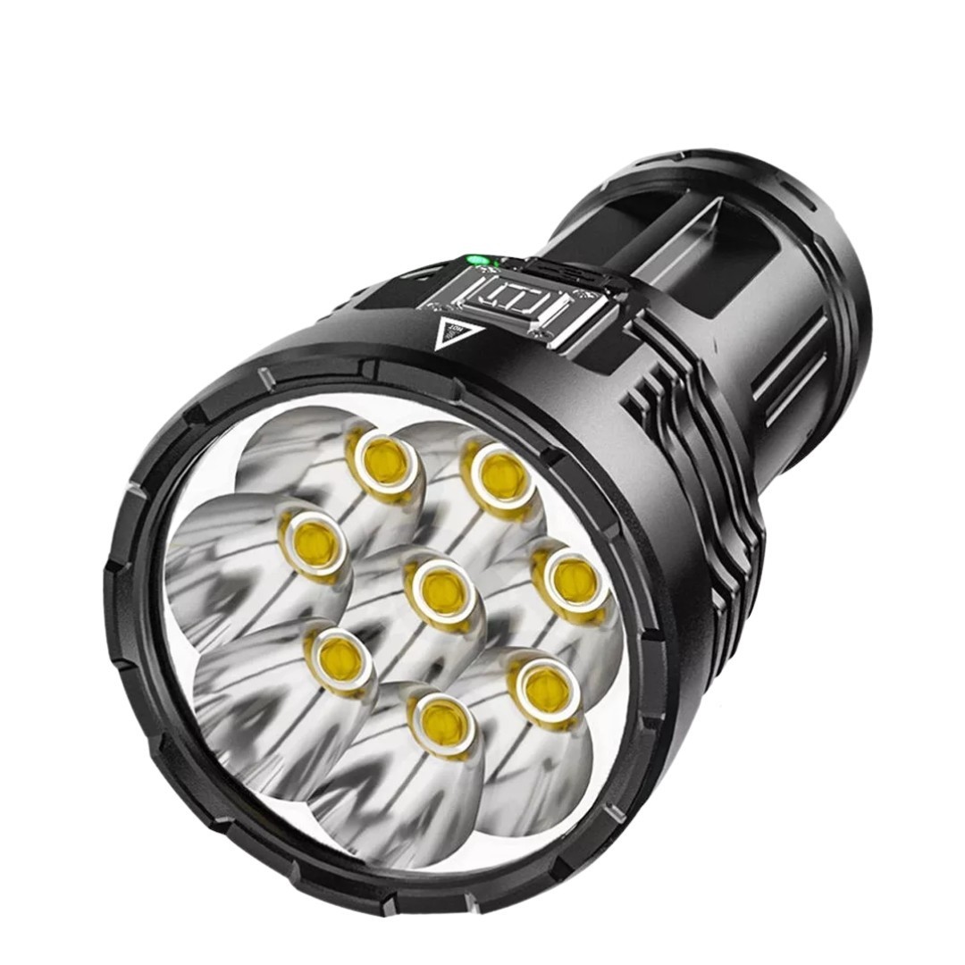 Super Bright 12000000LM 8 LED Flashlight USB Rechargeable Tactical lights NEW