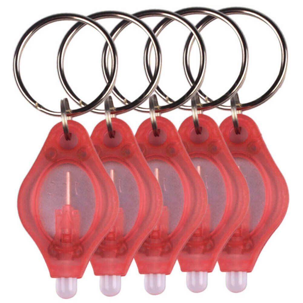 10pcs Mini Bright LED Micro Light Keychain Squeeze Light Key Ring Camping