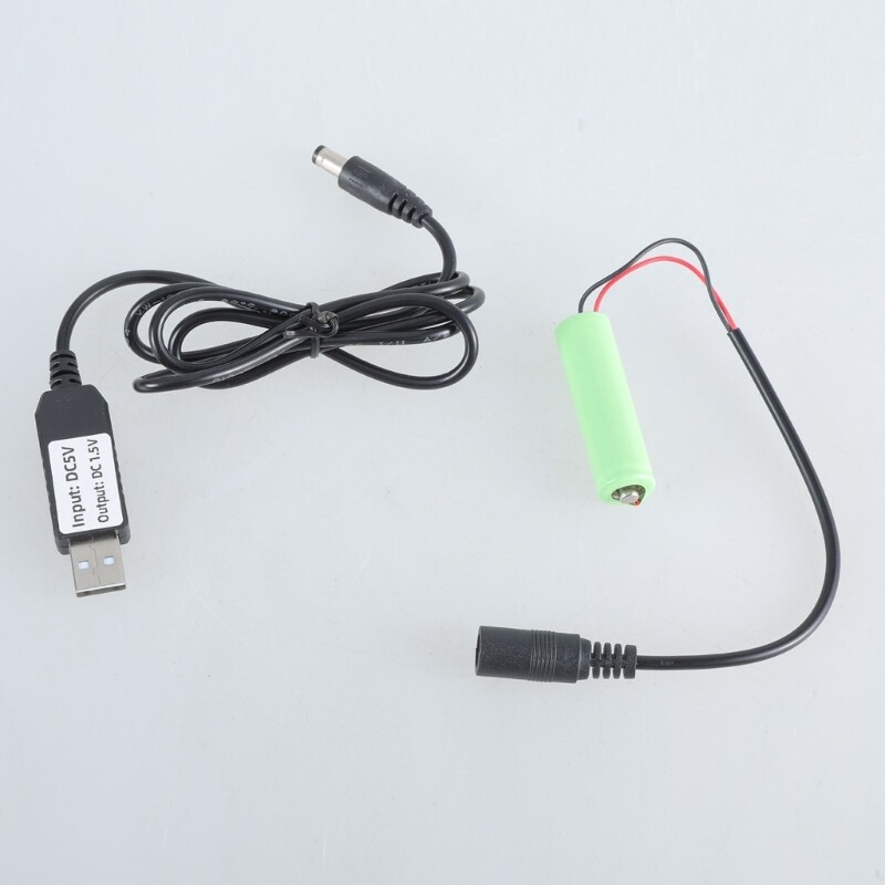 USB 5V 2A to 1.5V1A AA LR6 Power Cable Eliminators Line