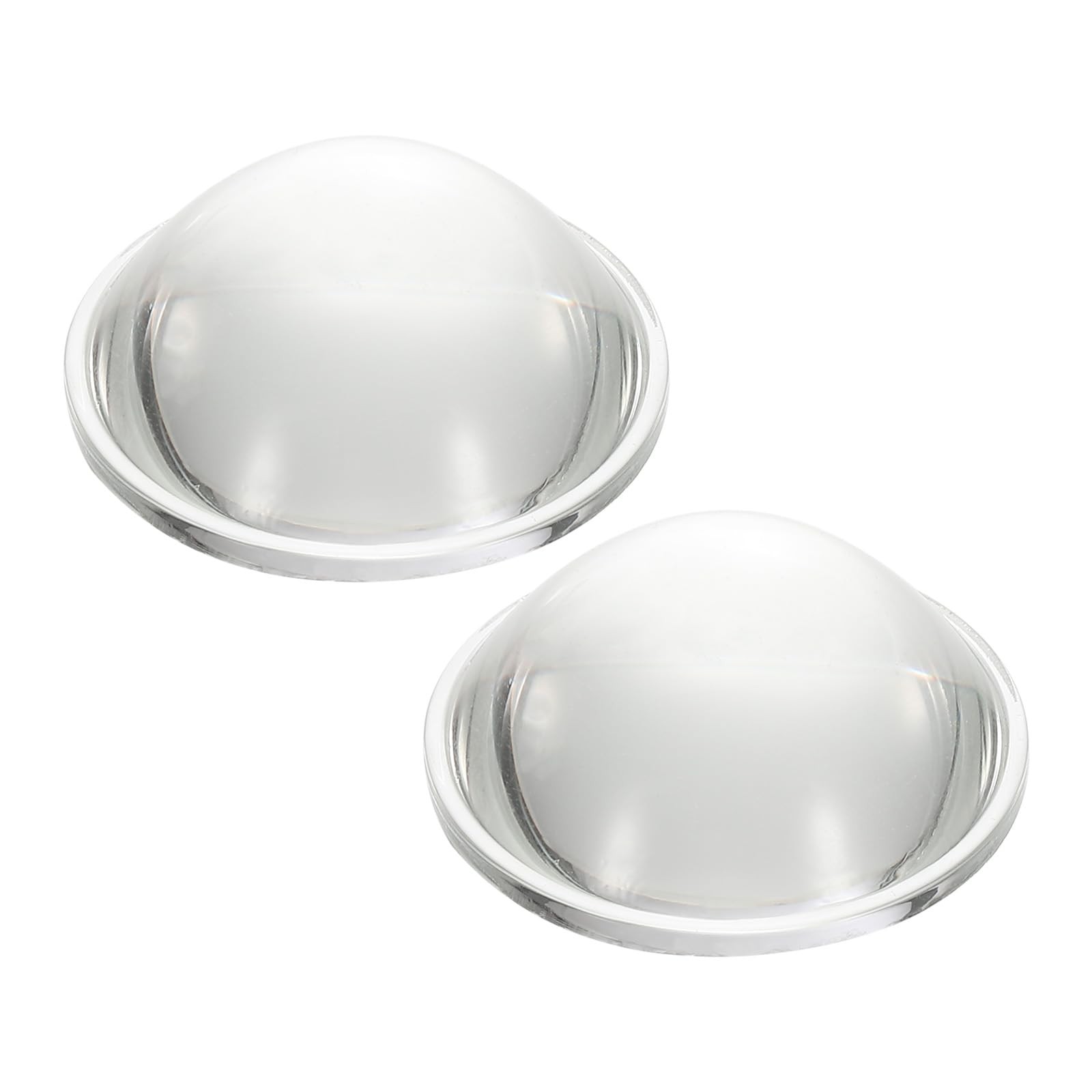 PATIKIL Diameter 40mm Flat Convex Lens, 2 Pcs Height 40x16x2.4mm, Transparent