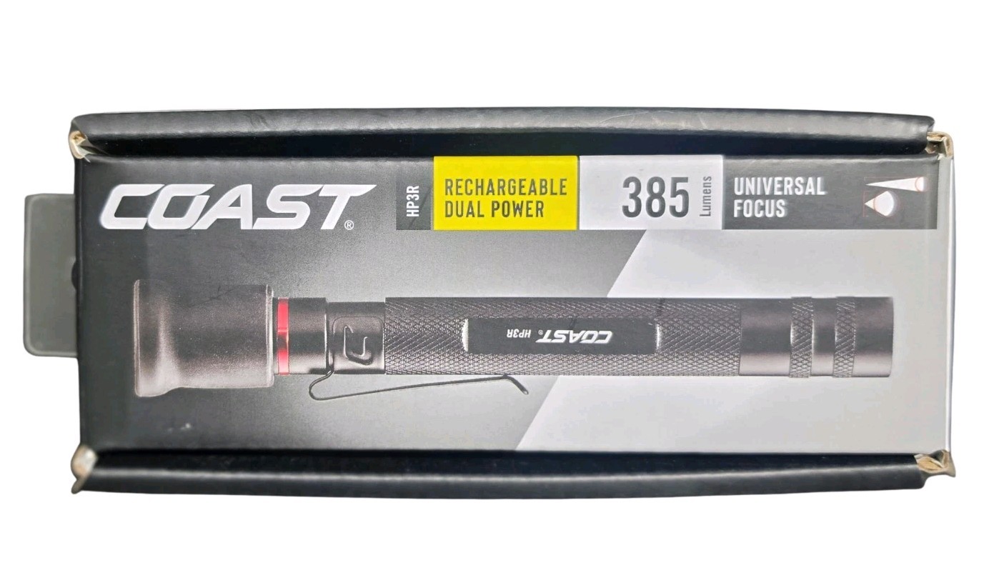 Coast 20818 HP3R Rechargeable LED Penlight Twist Focus, Black