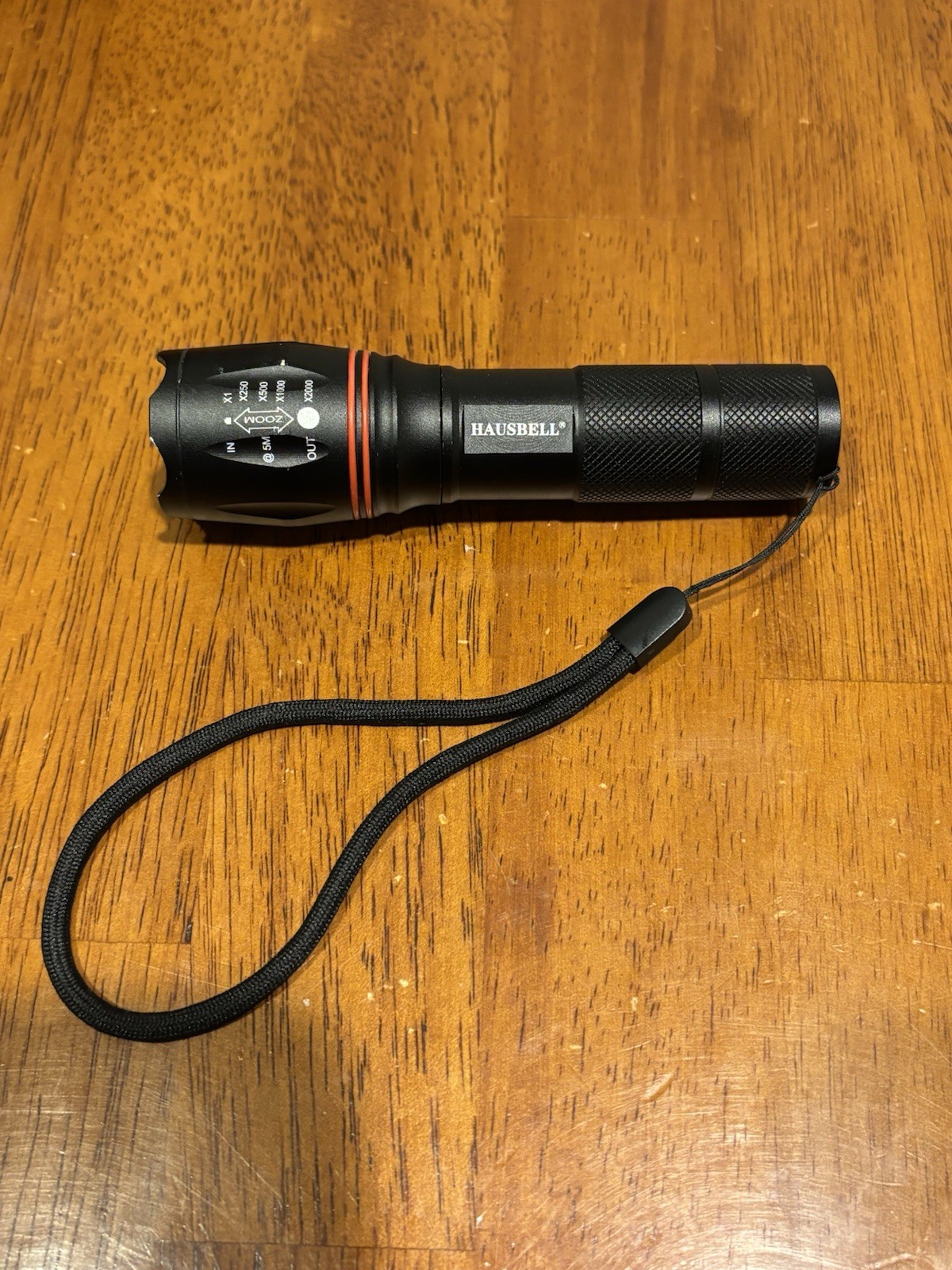 HAUSBELL A100 LED IPX6 Flashlight, High Lumens, Zoomable