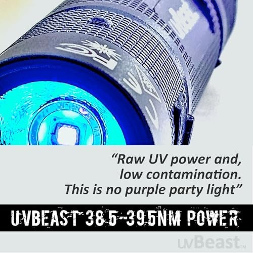 Black Light UV Flashlight 385-395nm Professional Grade High Power LED