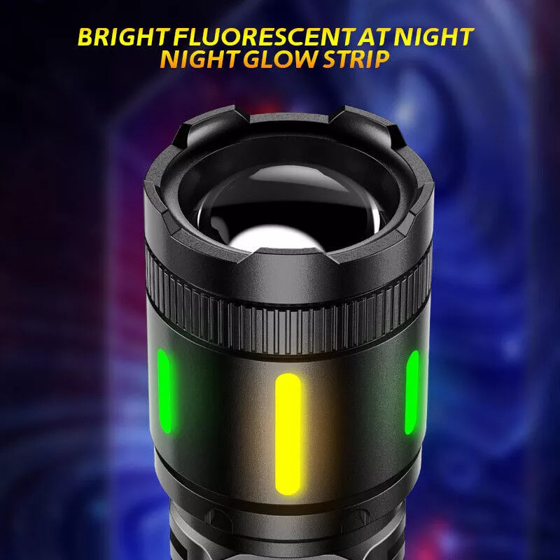 Super Bright 1-4X 1000000 Lumen LED Tactical Flashlight Rechargeable Work Light