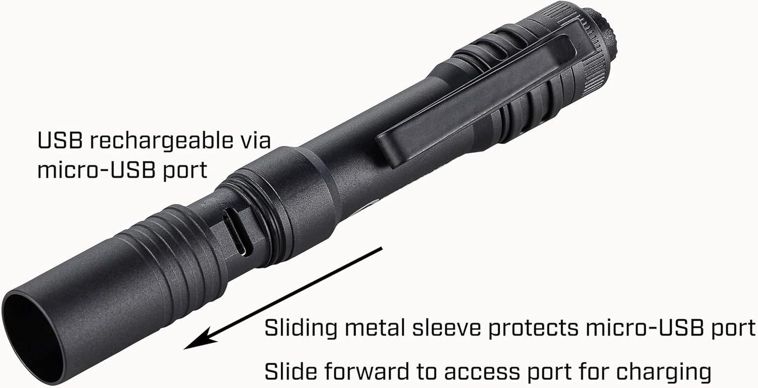 Streamlight 66604 Microstream USB 250-Lumen 1150-Candela EDC Ultra-Compact LED F