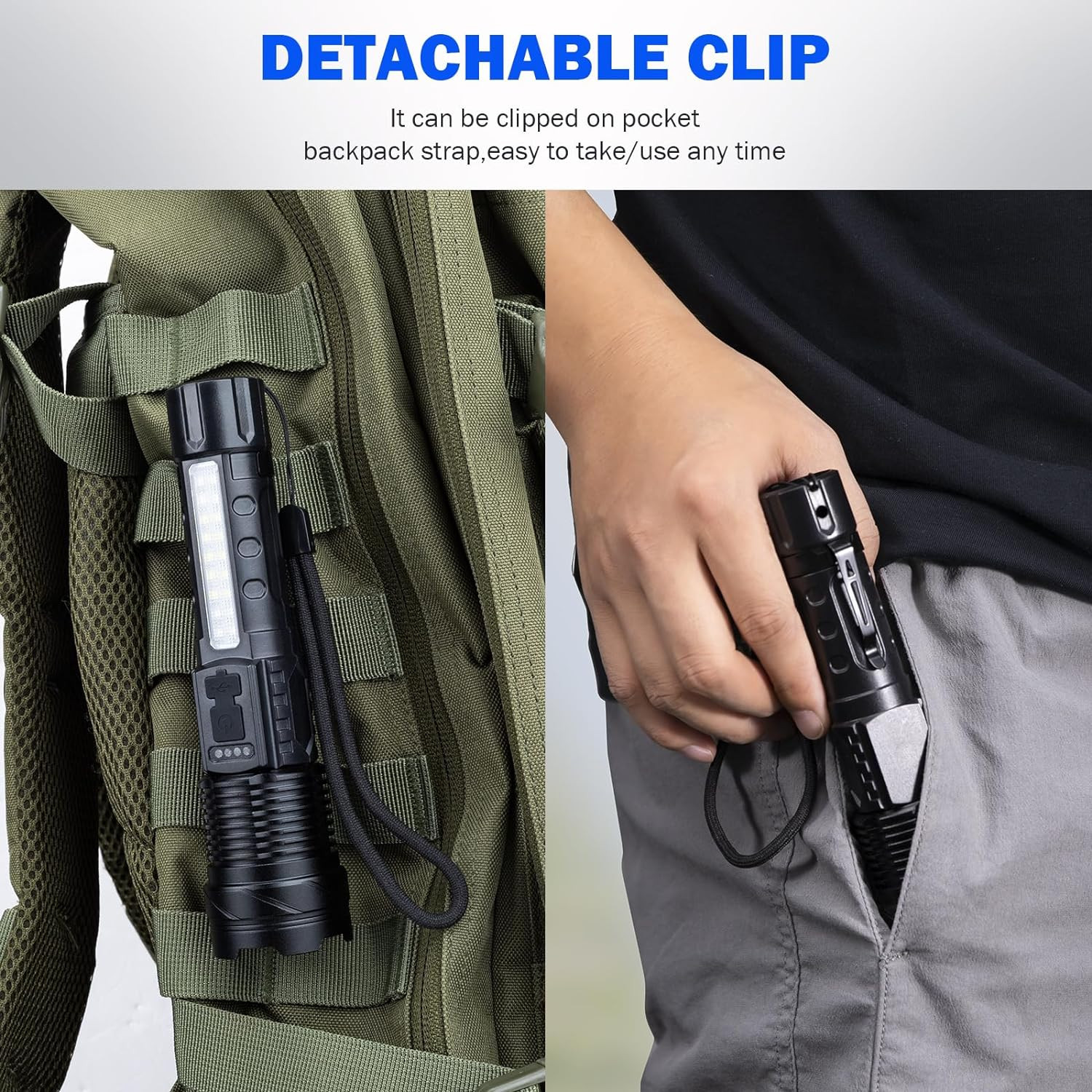 Flashlight High Lumens Rechargeable 2 Pack, 90000 Lumen Super Bright Led Flashli