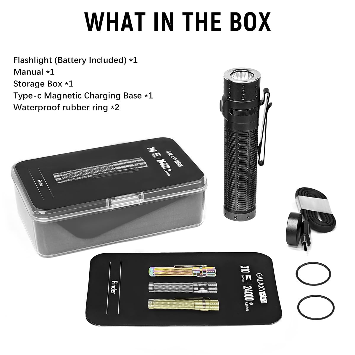 EDC Flashlight Rechargeable,1300 Lumen and 310M Long Throw LED Compact Pocket…