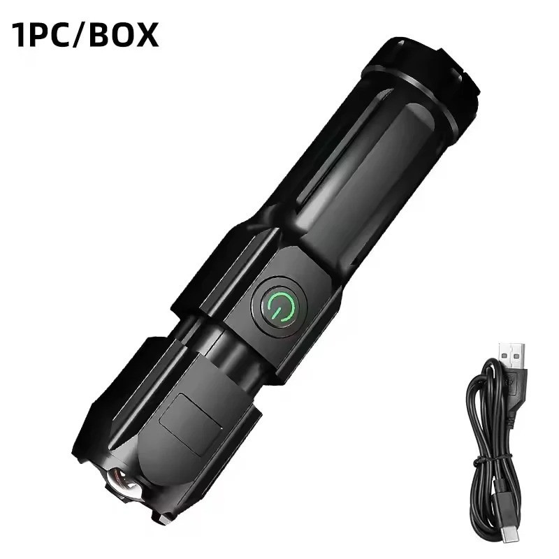 Rechargeable 990000LM LED Flashlight Tactical Police Super Bright Torch Zoomable