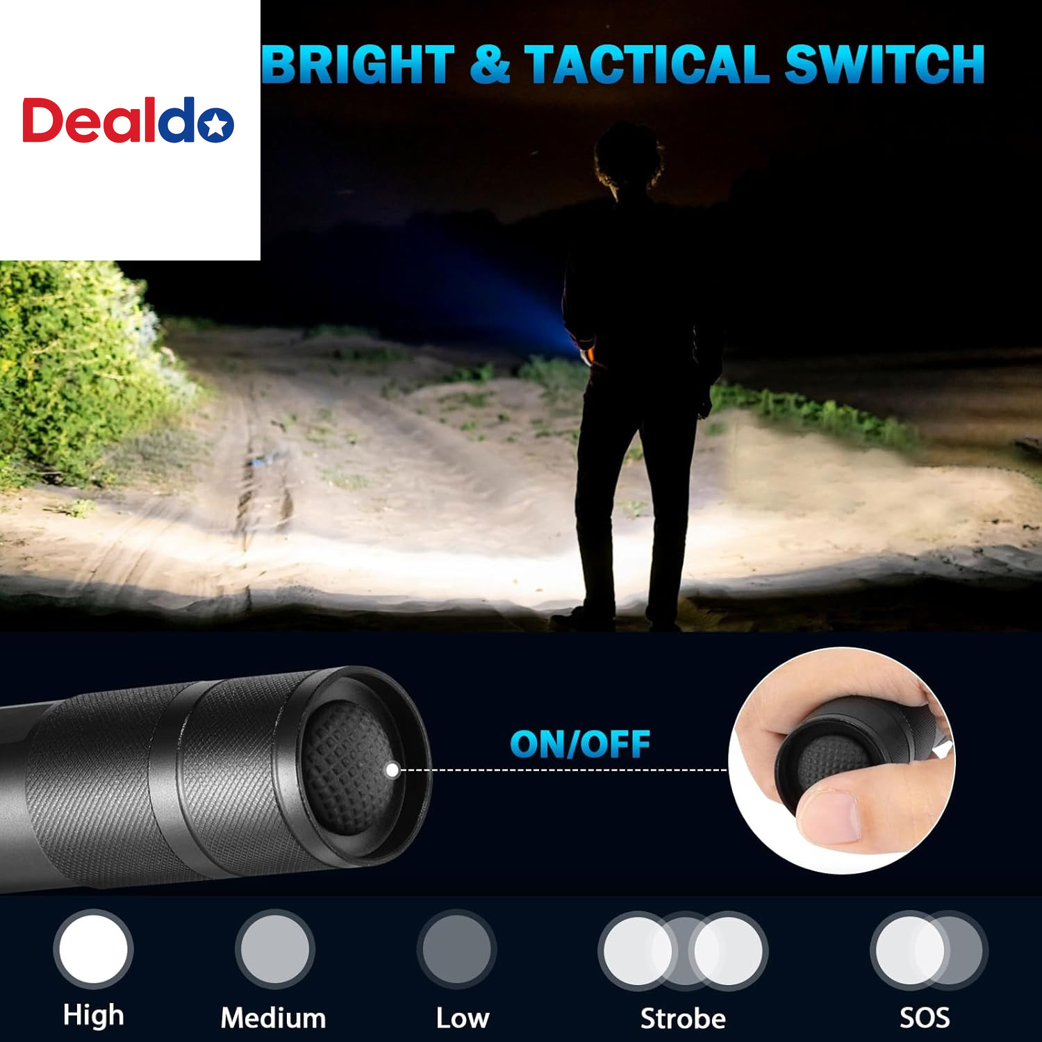 6Pack LED Flashlights High Lumens, 5Mode Tactical Flashlight for Home, Small Fla