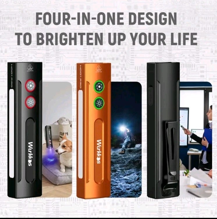 Wurkkos HD01 Pro Rechargeable EDC Flat Flashlight LED UV Laser 1200 Lumens