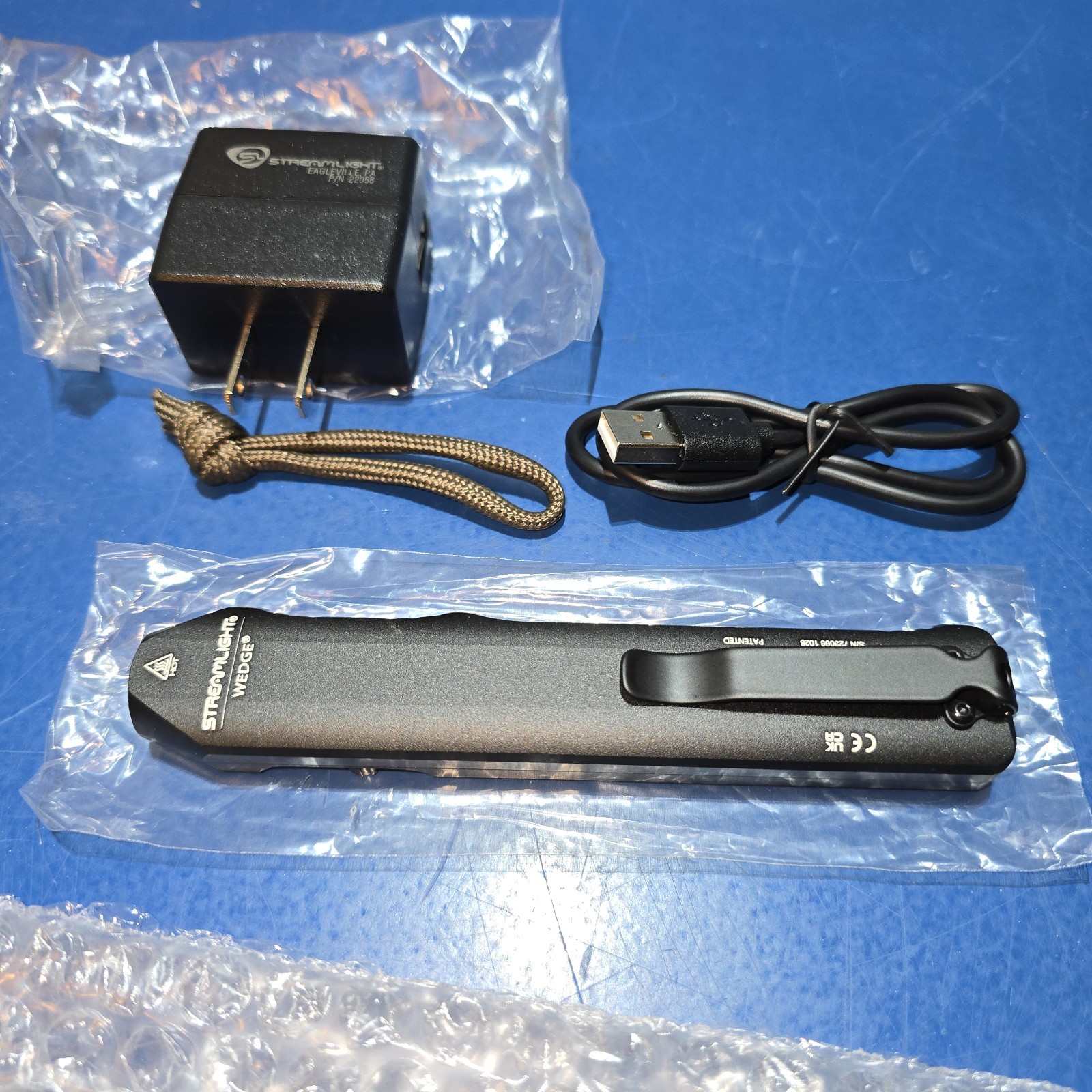 Streamlight 88810 Black Wedge Slim Everyday Carry Flashlight W/USB-AC Adapter