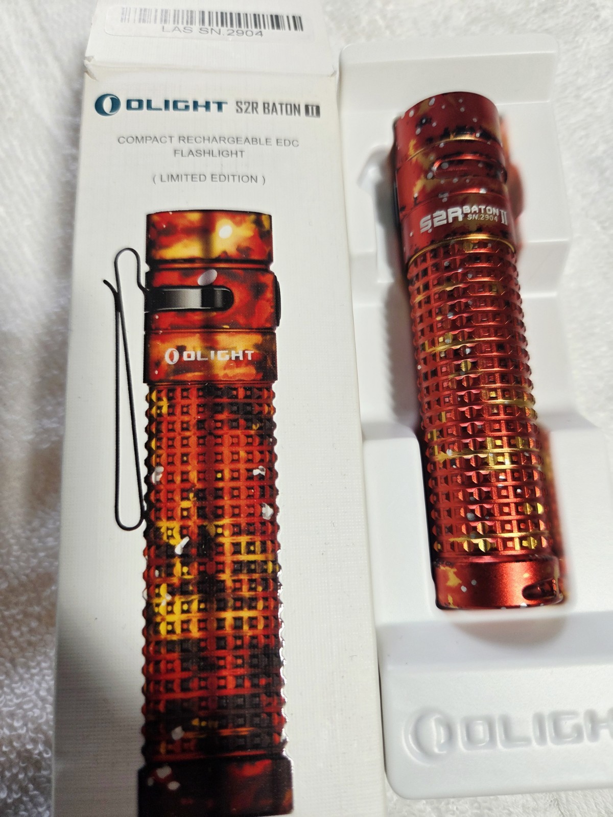 Olight S2R Baton II Lava Camouflage Limited Edition Flashlight