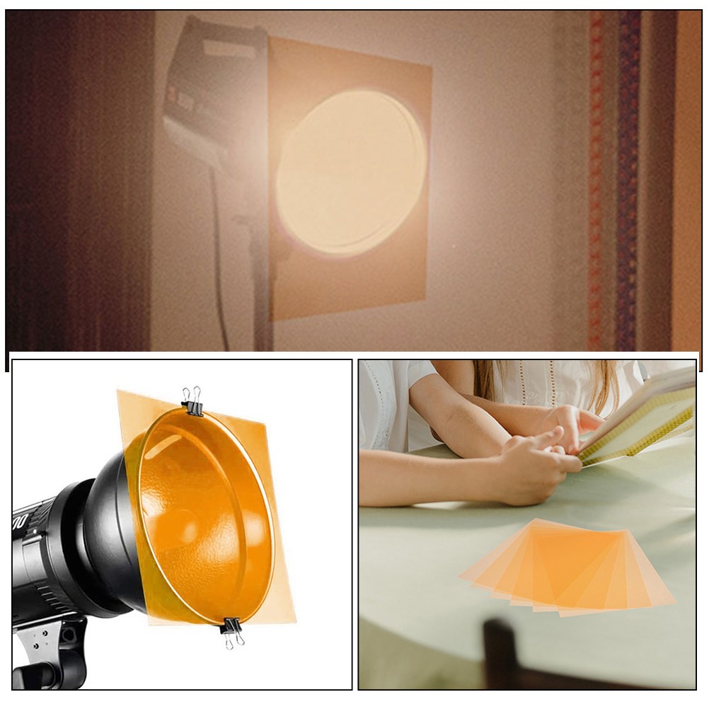 5 Sheets Photo Filters Transparent Led Screen Light Color Film Gel Cover