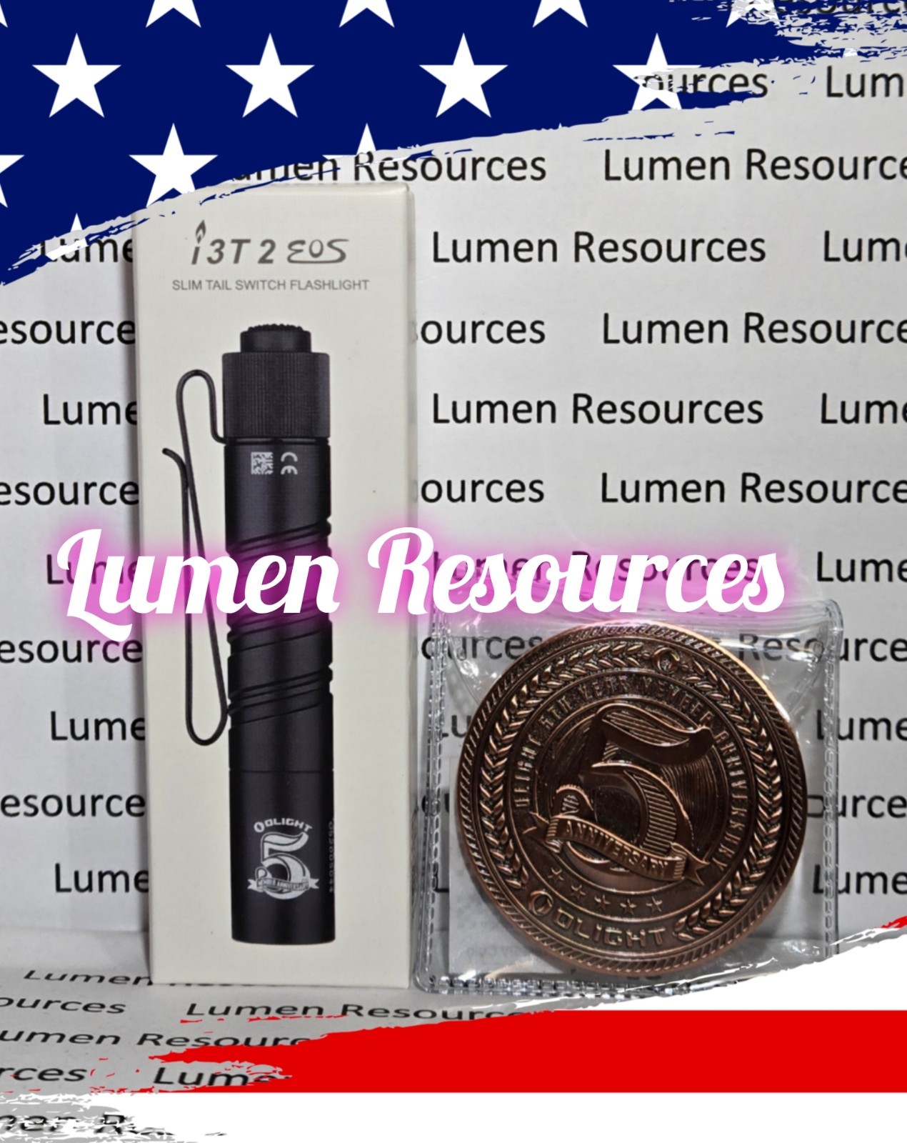 Olight i3T 2 EOS 5 Year Anniversary Edition w/ Coin – EDC Flashlight – NEW!