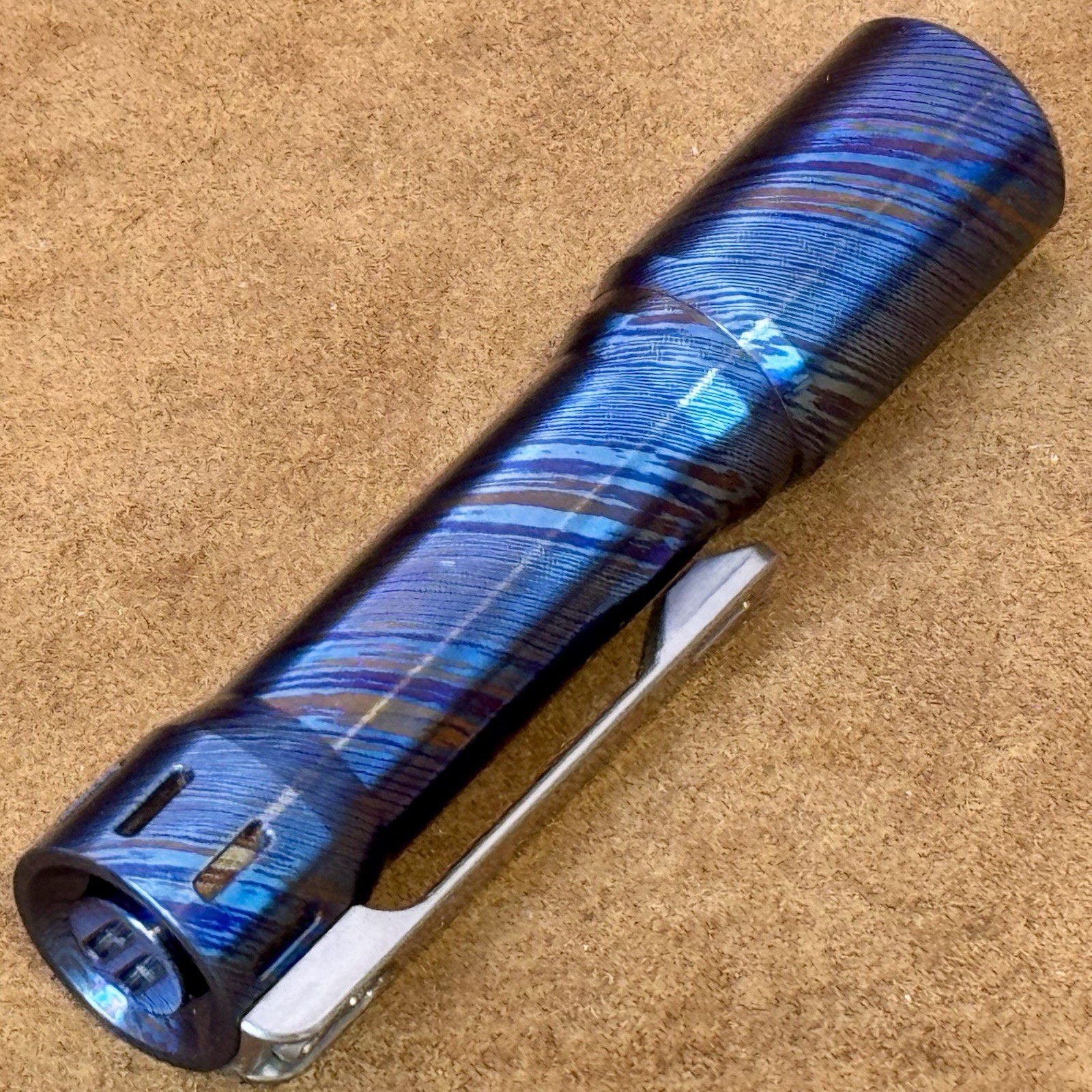 ReyLight LANapple Style EDOLUC Timascus Glow arrow Smooth 14500 Flashlight 4000k