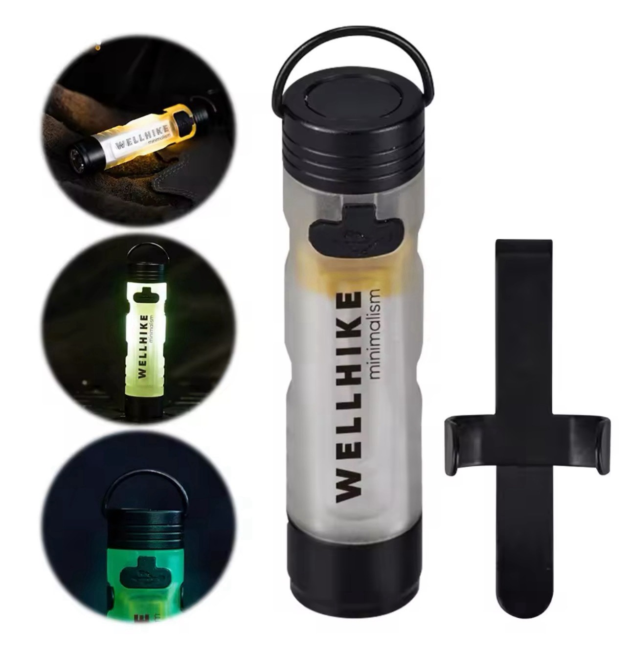 Mini Magnetic LED Flashlight – USB-C Rechargeable, Dual Light Modes