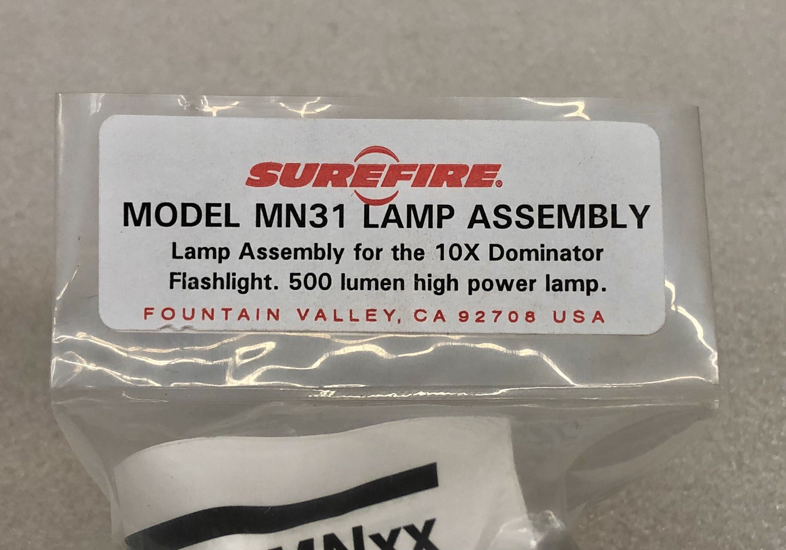 SUREFIRE Model MN31 Lamp Assembly For 10x Dominator Flashlight 500 lm