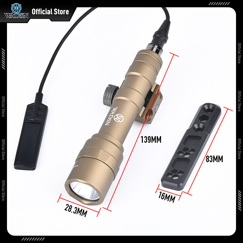 Wadsn Tactical M600U Hunting Flashlight Airsof Surfire M600 Base Fit Mlok Keymod
