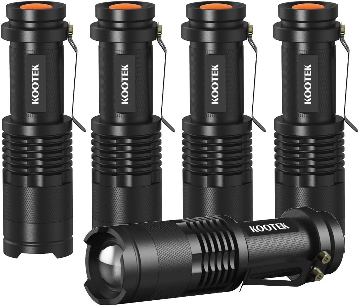Kootek Mini LED Flashlights Pocket Pen 3.75 Inch L x 1 W, Black