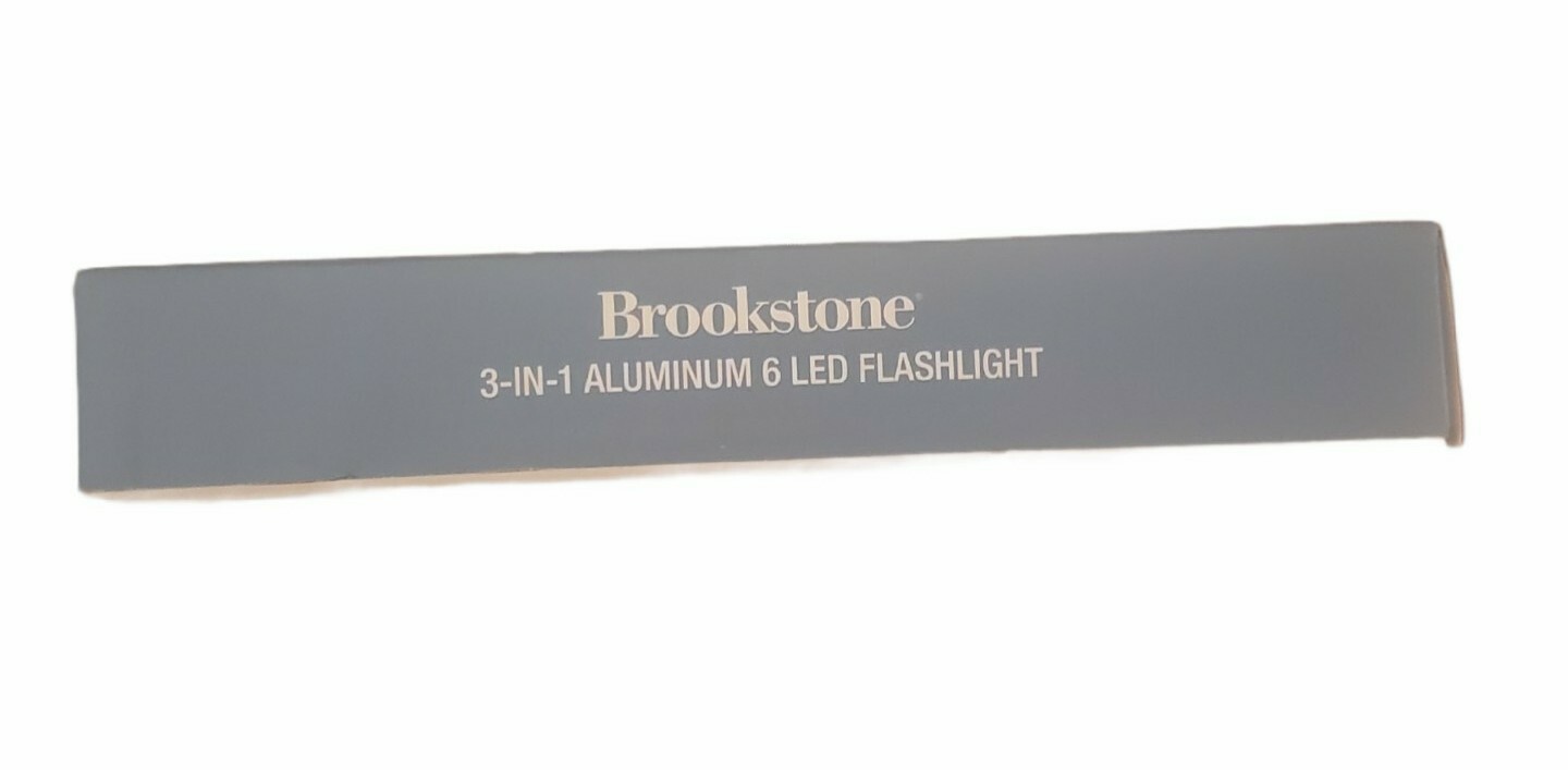 Brookstone 3-in 1 Aluminium 6 LED Flashlight with Carabriner and Bottle Opener