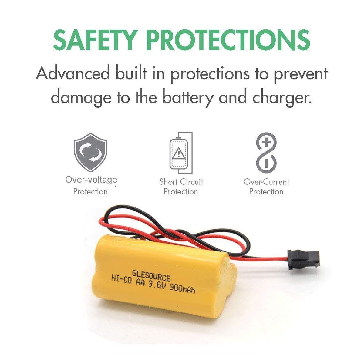900mAh 3.6V Emergency Exit Light Battery Compatible with Lithonia & More (10 Pac