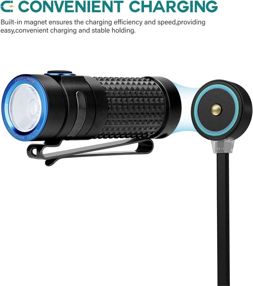 Charger for Olight Arkfeld Ultra, Baldr Pro R, Warrior X, Seeker 2, Obulb, Perun