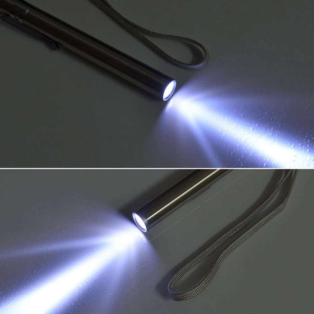 Mini LED USB Rechargeable Tactical Flashlight Stainless Steel Torch Pen Light YK