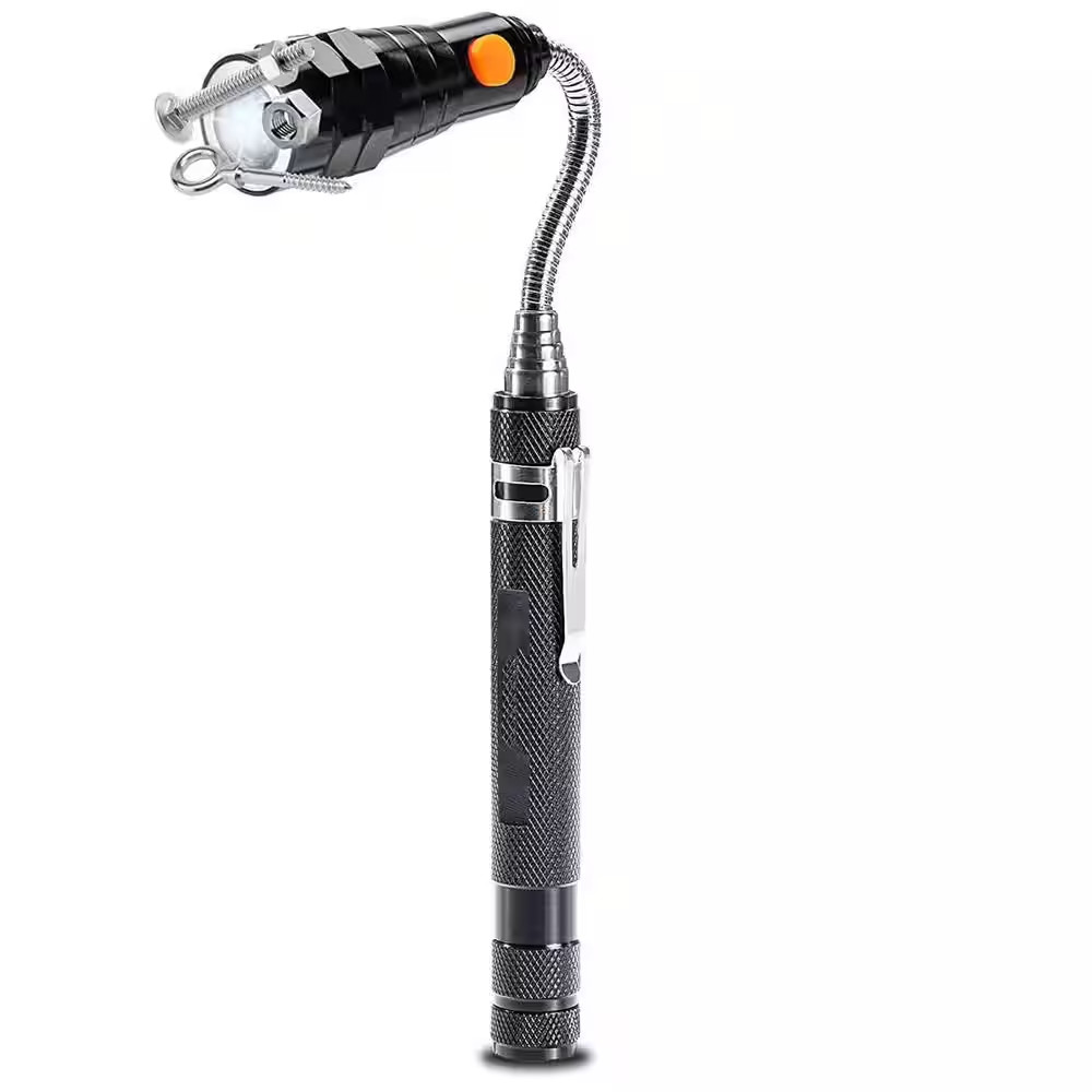 Extendable Magnetic Flashlight with Telescoping Magnet Pickup Tool, Extendable S
