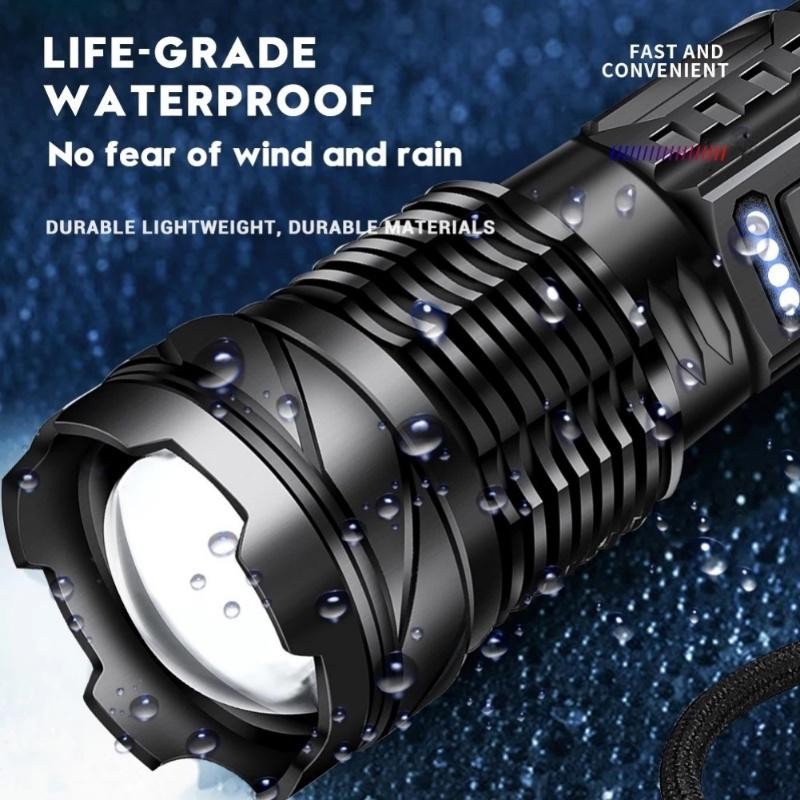 1000000 Lumens Super Bright LED Tactical Flashlight Rechargeable LED Work Lights