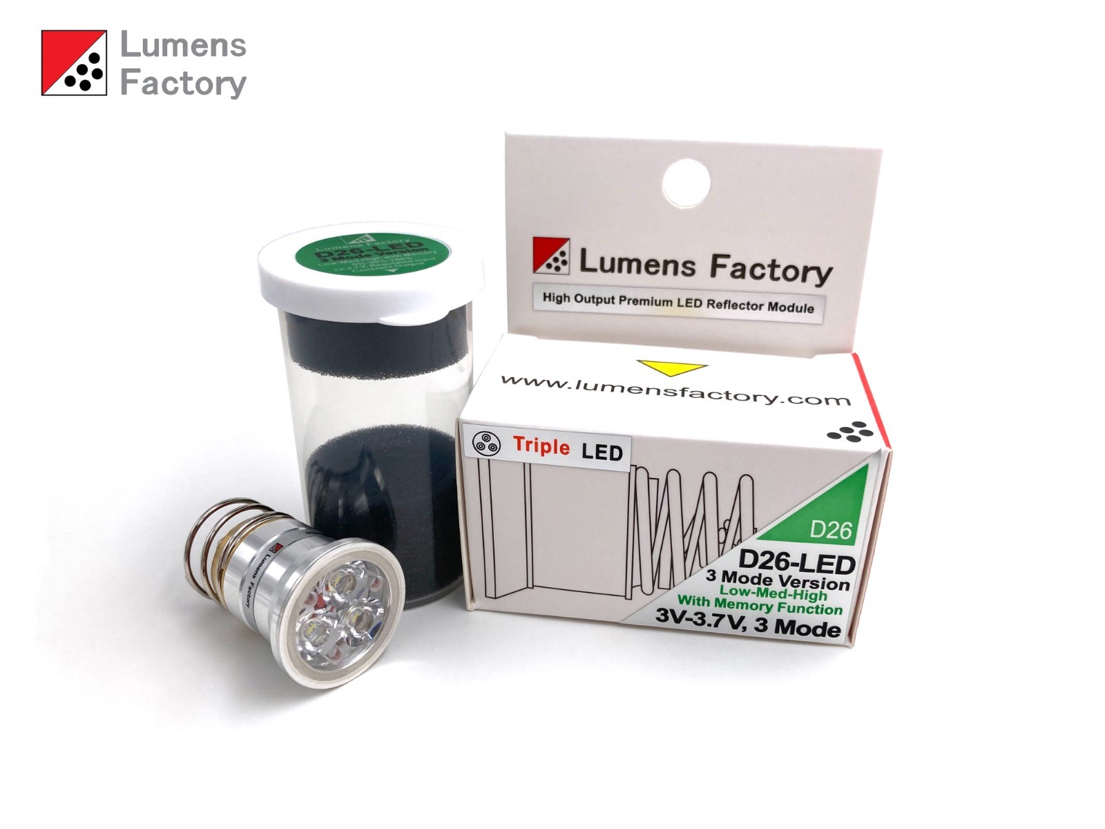 2.7-4.5V P60 TRIPLE LED 3 Mode Drop-in for Surefire G2 3P 6P C2 M2. Cool White