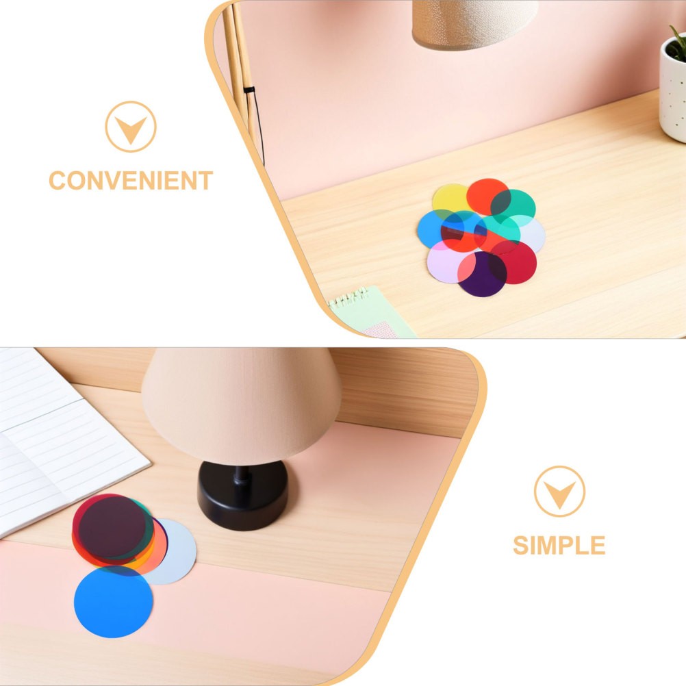 10Pcs High Transparency Colored Light Diffuser Sheets for Atmosphere Enhancement