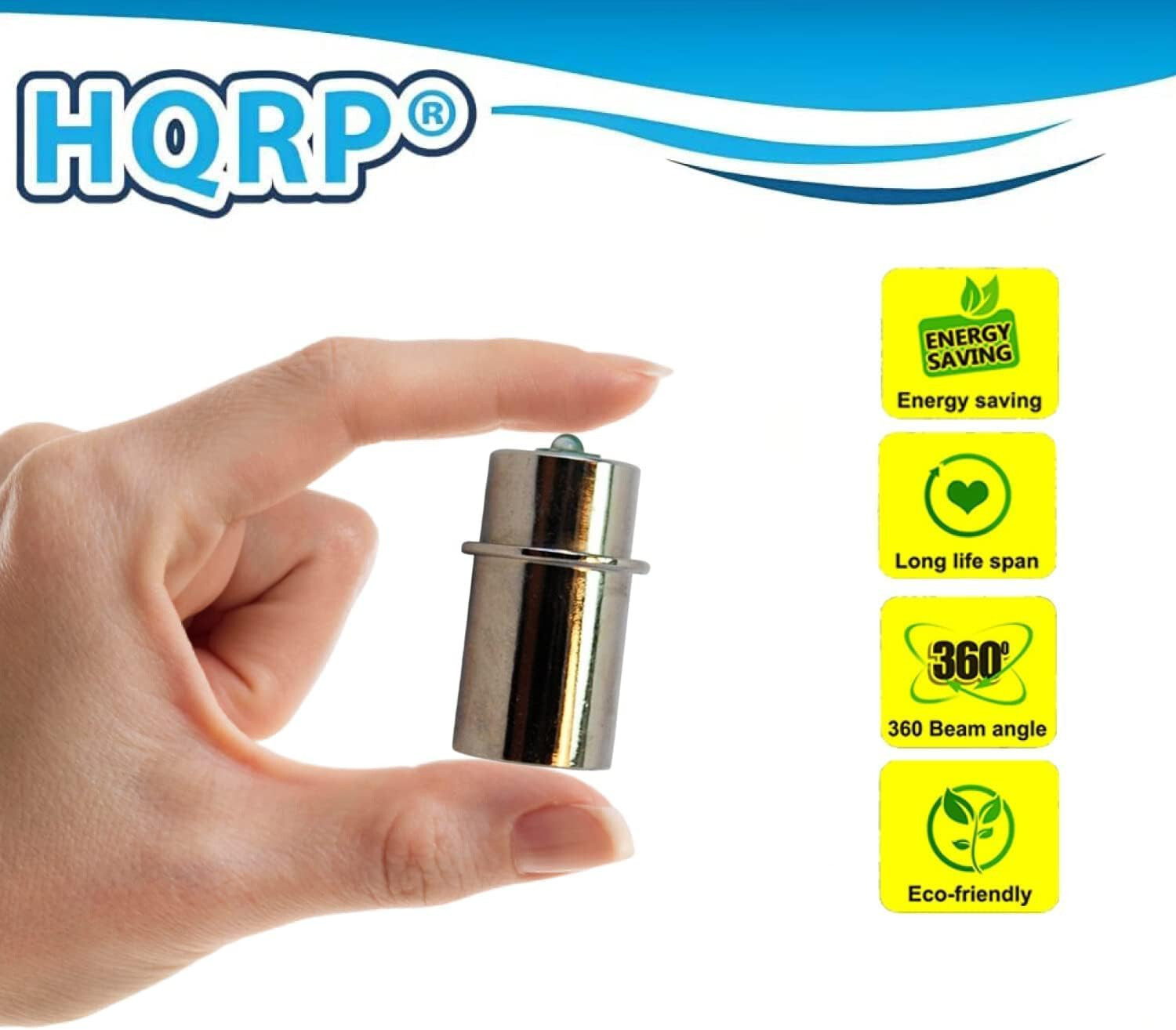 HQRP Kit: Glass Lens and 3W LED Bulb for Maglite 2C 3C or 2D 3D Cell Flashlights