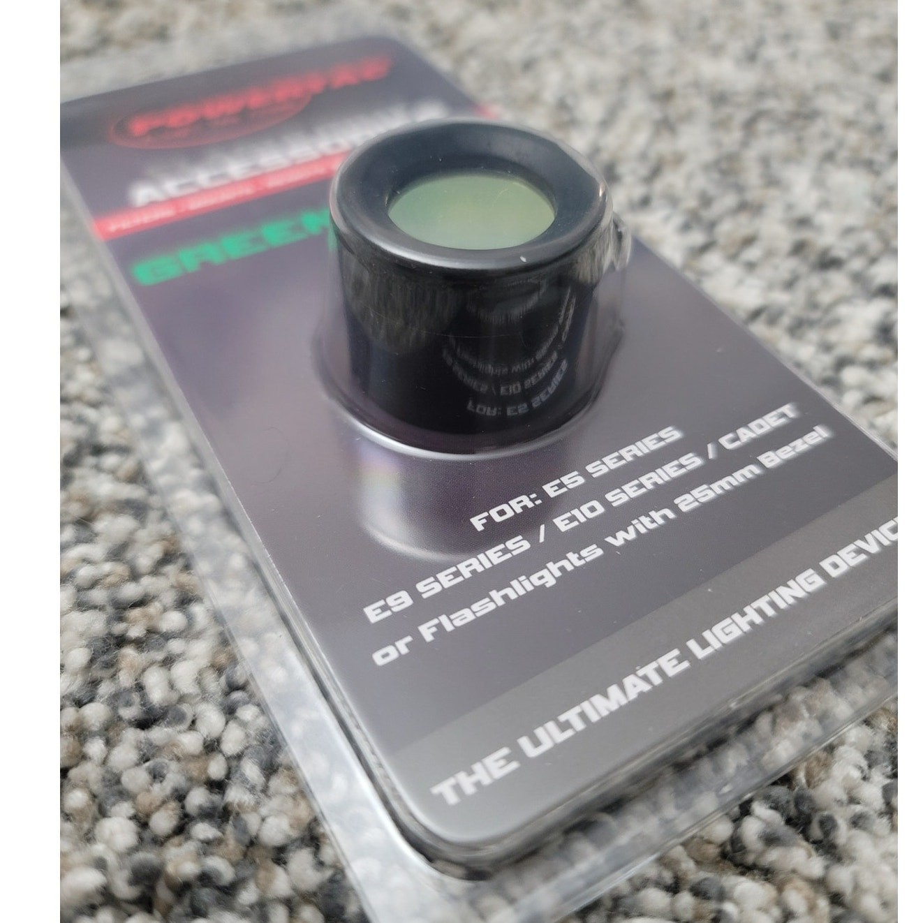 Powertac 25mm Slip On Color Flashlight Filter Green