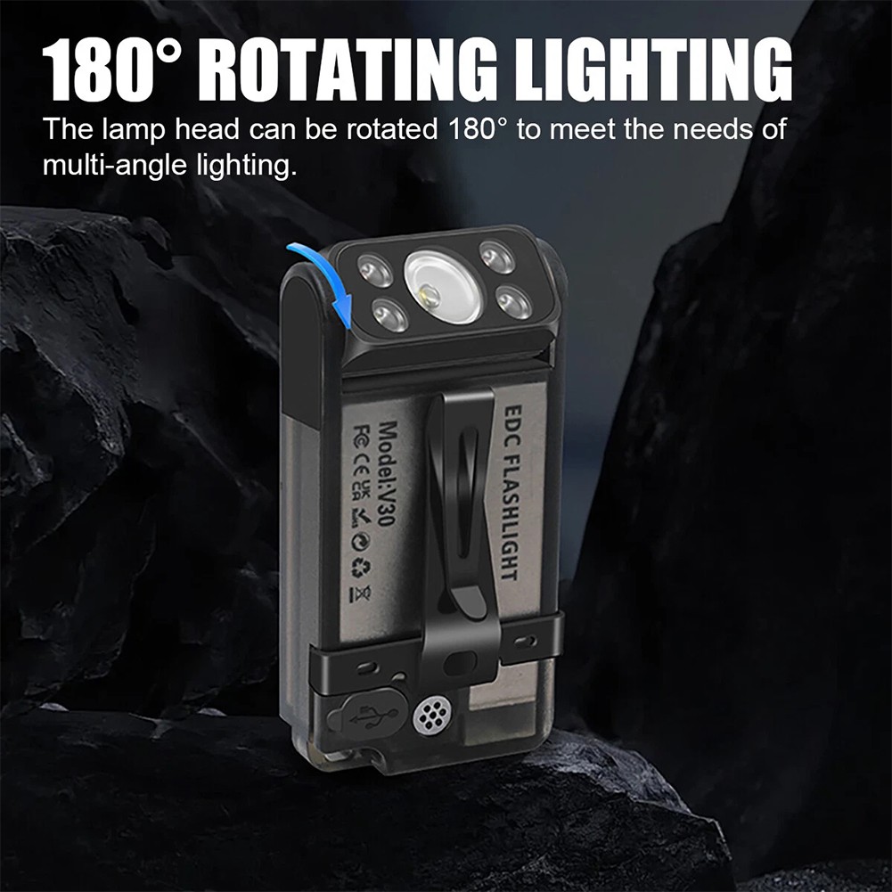 Rechargeable Flashlight, 900 Lumens Portable Light for EDC Camping, Emergency