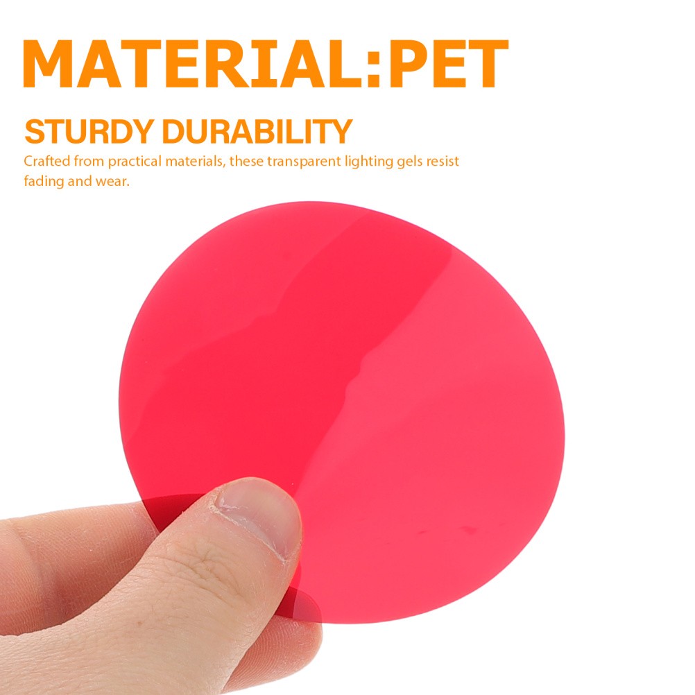 50Pcs Red Transparent Color Overlays for LED Light Lamps Easy Atmosphere Upgrade