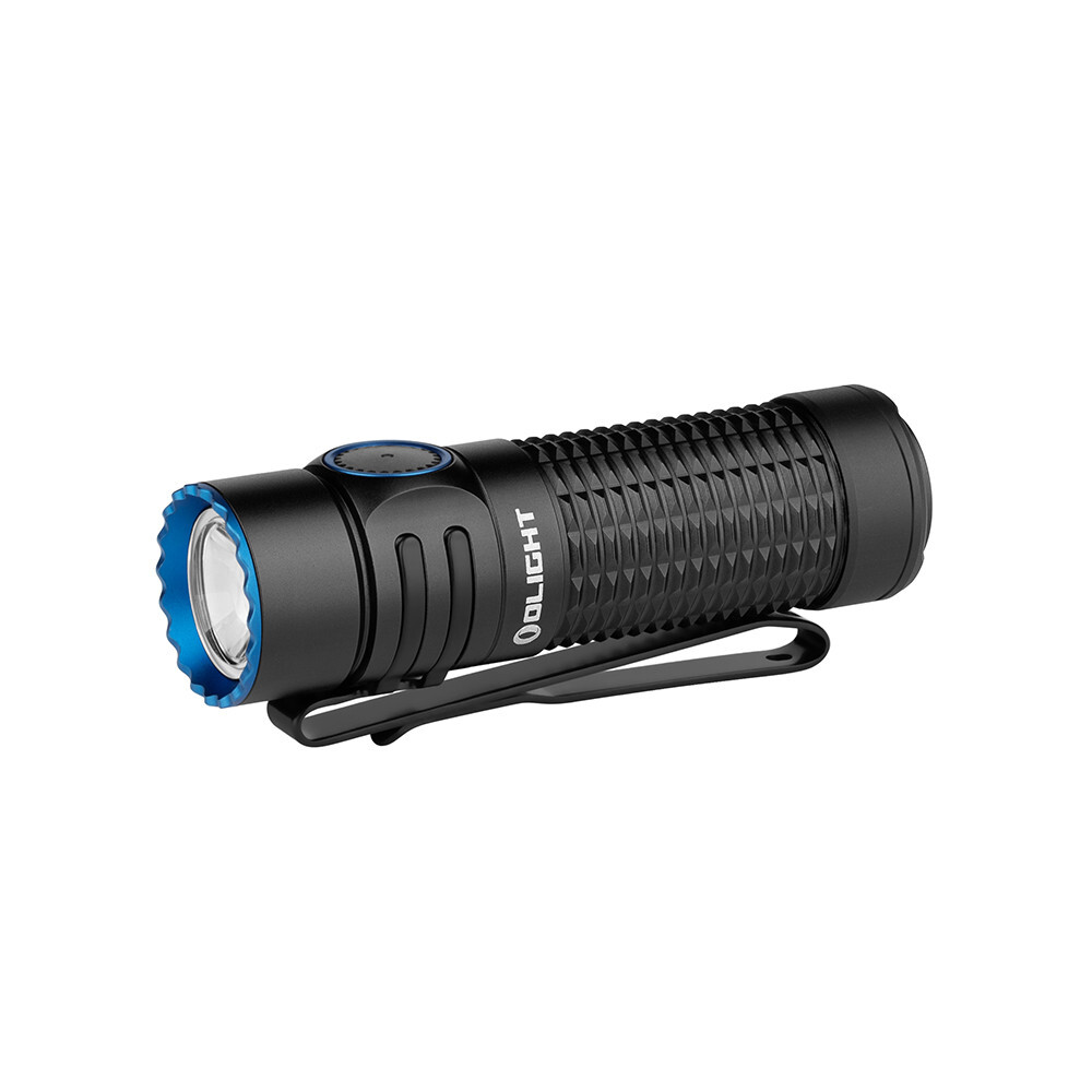 Olight Baton 4 Regal Blue Premium Rechargeable Flashlight & Warrior Nano Black