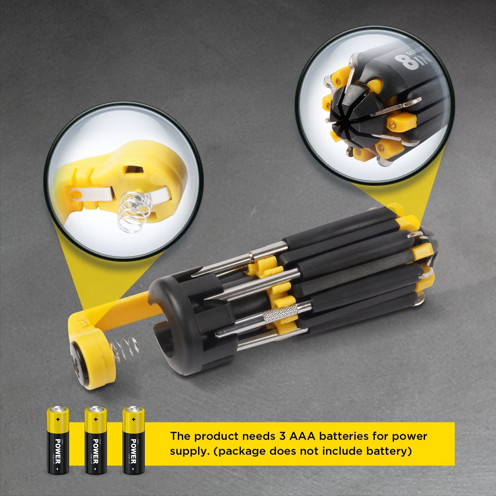 8 in 1 Screwdriver with Flashlight, Multi Functional 8 in 1 Screwdrivers Tool…