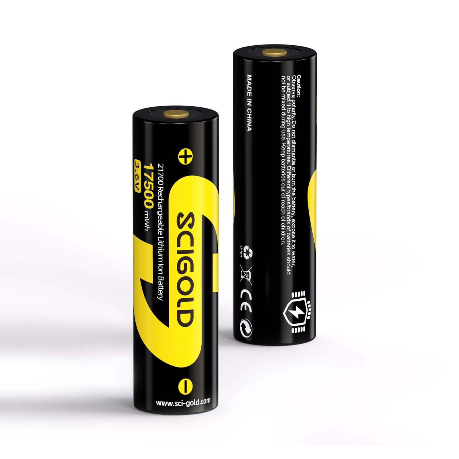 Scigold 21700 for 3.6V 5000mAh Flat Top Rechargeable Battery for Electronic Devi