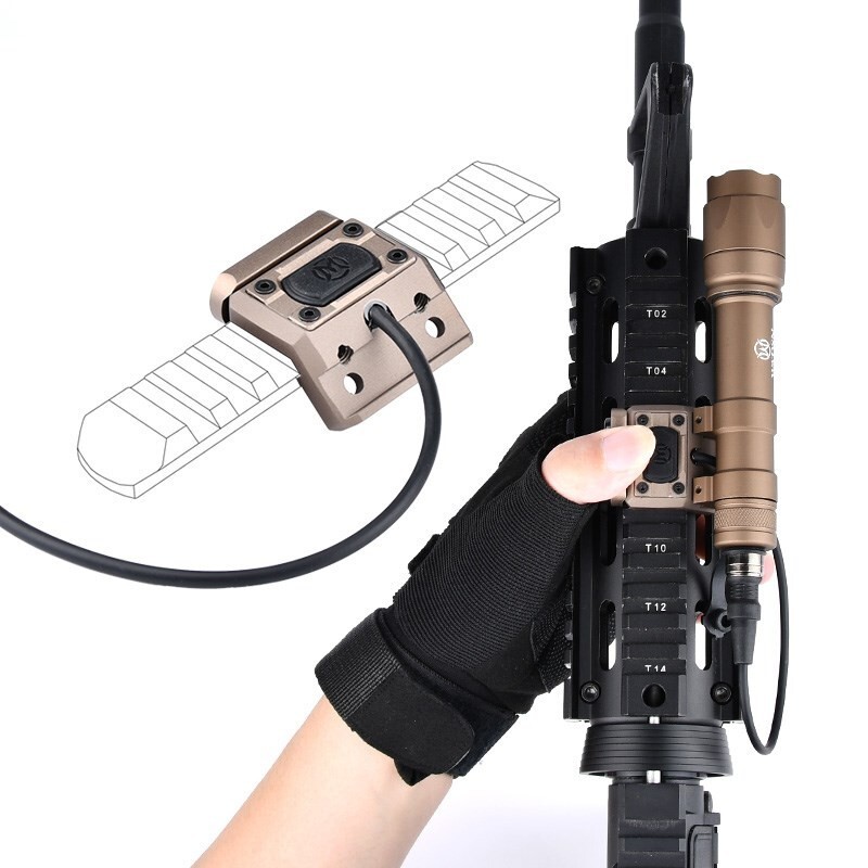 WADSN M300 M600 Weapon Flashlight Side Extension Base Set 20mm Picatinny Rail