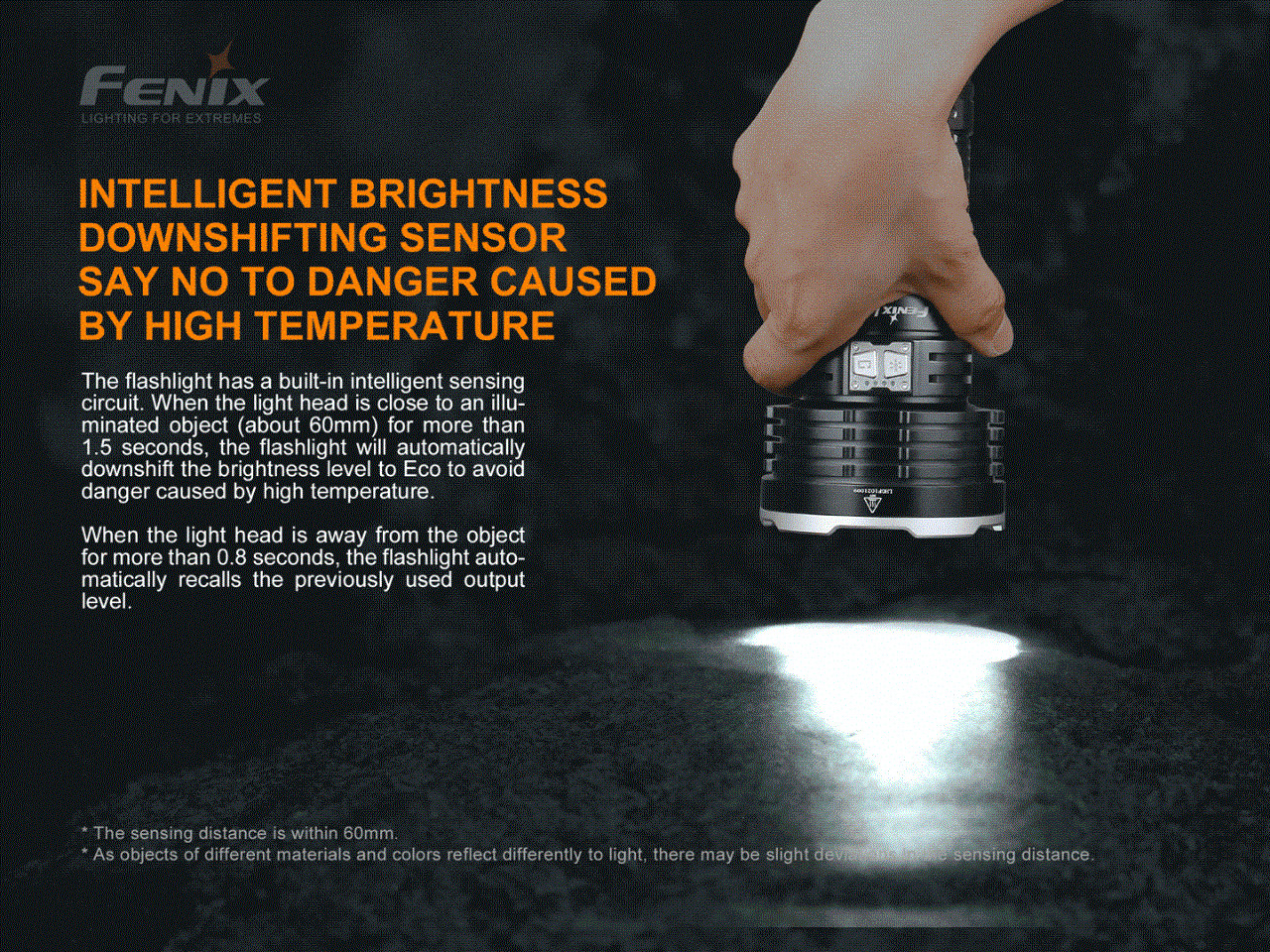 Fenix LR50R 12000 Lumen 1039 Yards Beam quad LED USB rechargeable flashlight