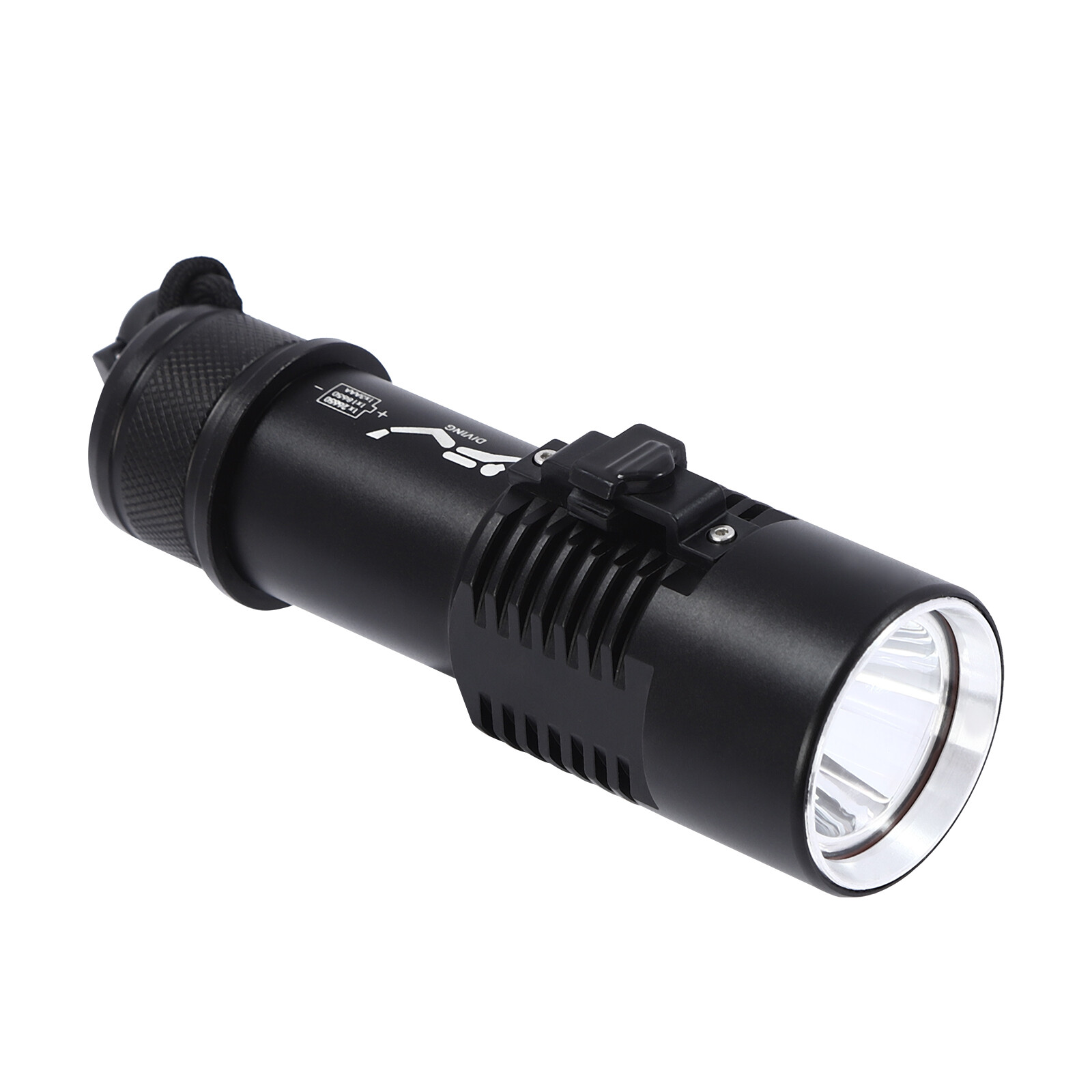 22.2W P70 Dive Light LED 400Lm Waterproof 100m Rechargeable Scuba Flashlight