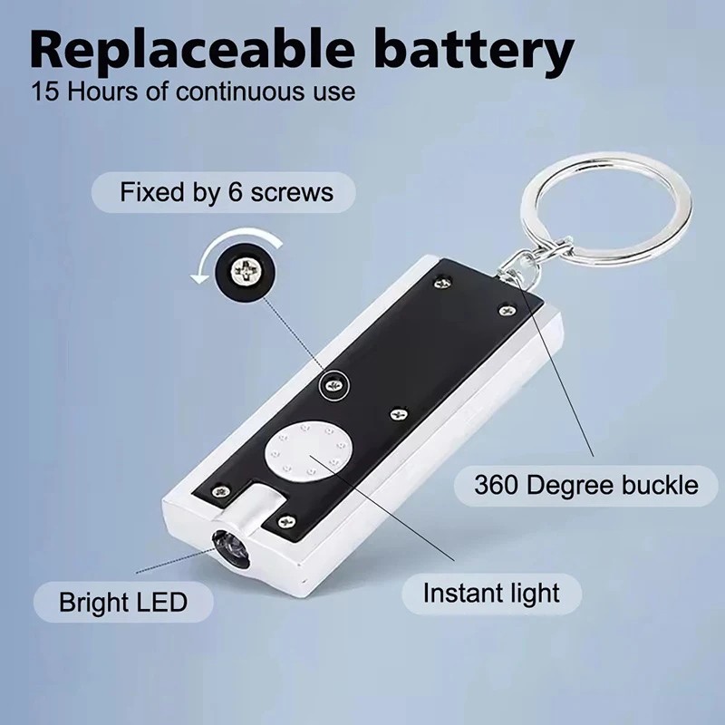 1~500x Mini Keychain Flashlight LED Light Bulk Small Flashlight for Outdoor Lot